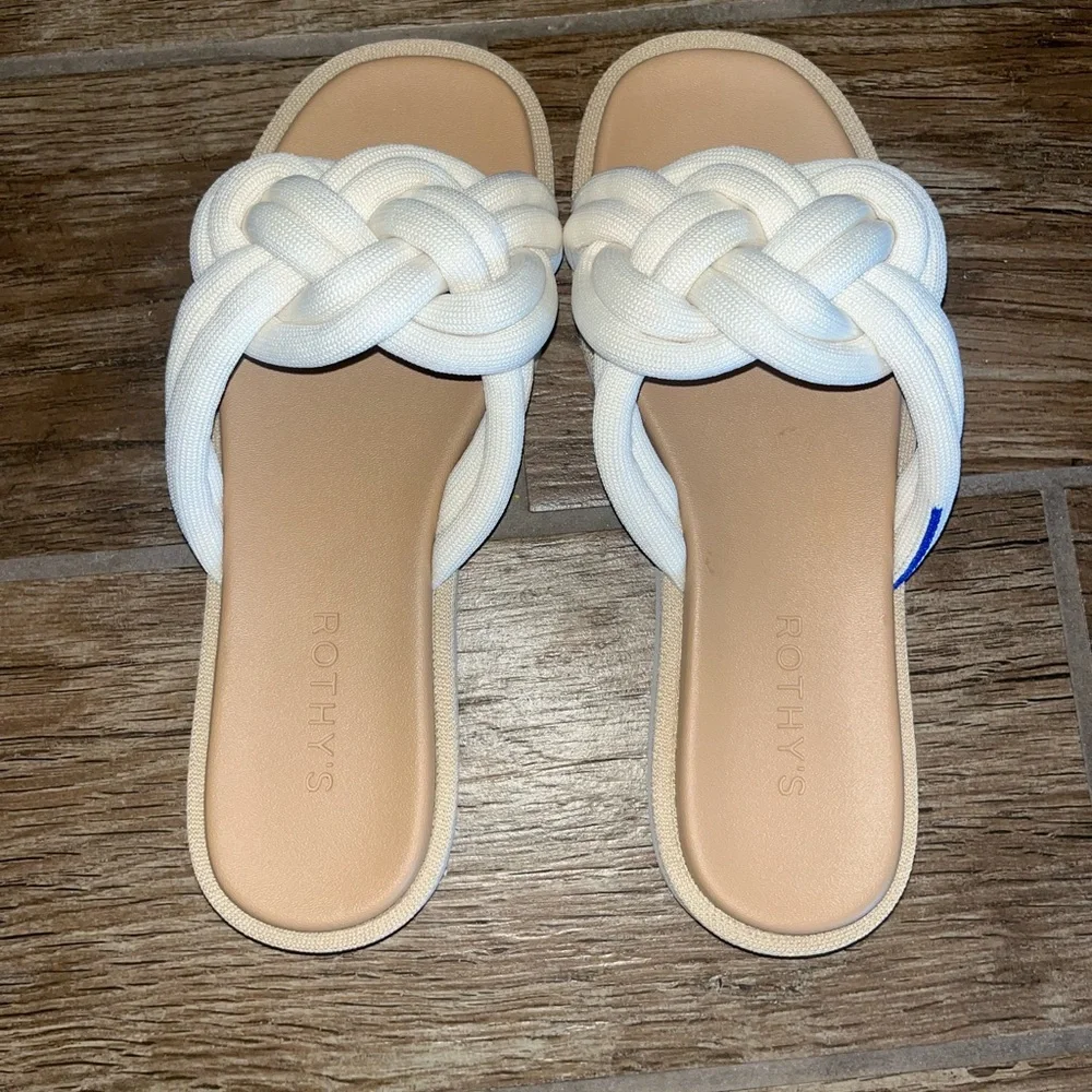 Rothy’s The Summer Sandal in White Sand - Picture 1 of 5